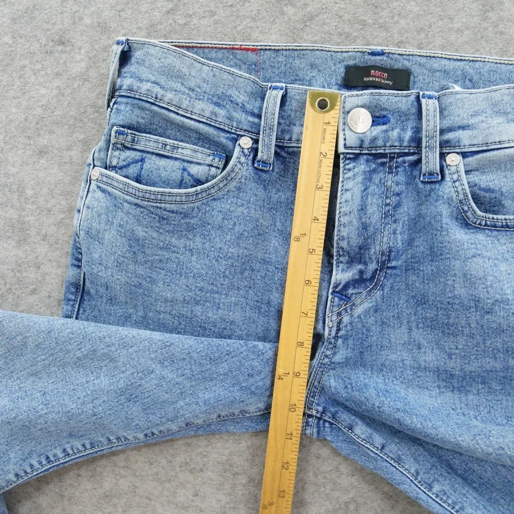 True Religion Jeans Mens 31 Blue Rocco Skinny Mid Rise Stretch Streetwear New
